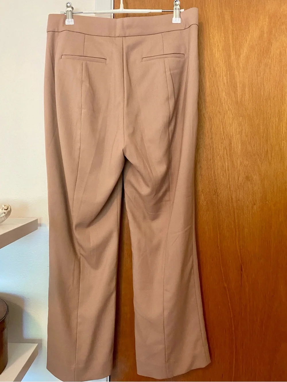 J. Crew Tan Nova Fides Crop Flare Wool Trousers Size 6